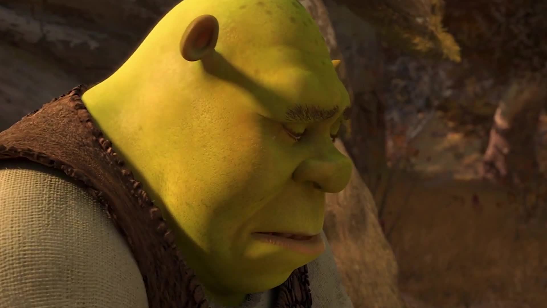 Shrek Sad Rote Hue Meme Template | Emotional Shrek Meme - funny Animation Movie meme