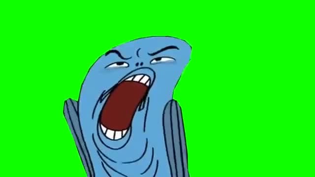 Spongebob My Leg Fish Extreme Reaction Green Screen Meme Template - funny Animated Series meme