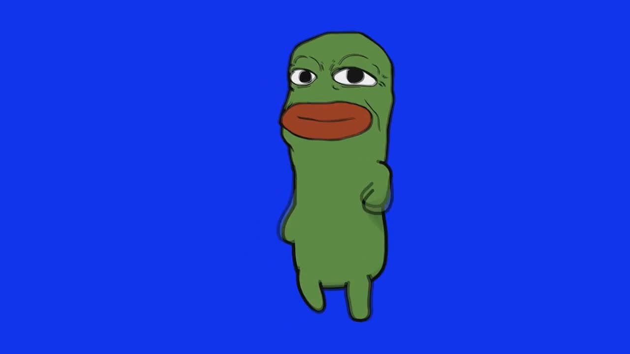 Awkward Waving Pepe Frog Meme Template - funny Internet Meme meme