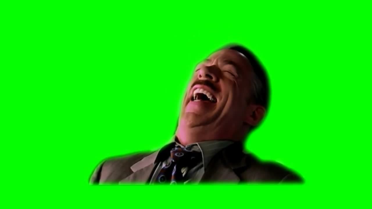 J. Jonah Jameson Laughing Hard Meme Template Green Screen - funny Hollywood meme