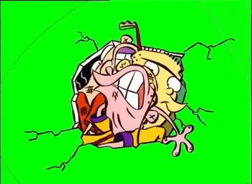 Ed Edd n Eddy Stuck in Wall Hole Meme Template - Too Many People - funny Animated Series meme