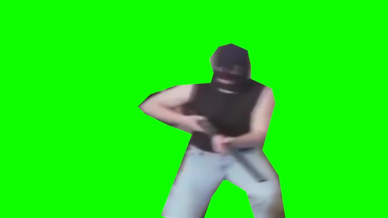 Enemy Spotted Guy with Gun Green Screen Meme Template - funny Funny Reactions meme