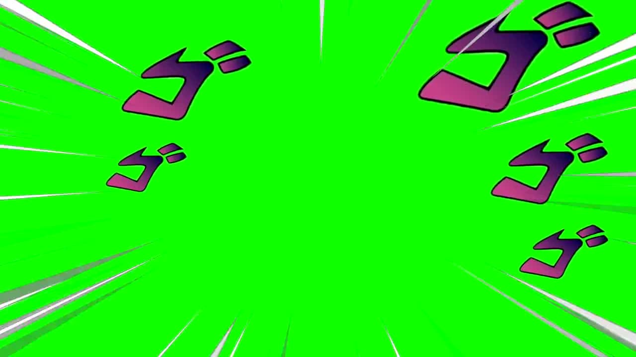 Jojo's Bizarre Adventure Menacing Gogogo Green Screen Meme Template - funny Anime meme