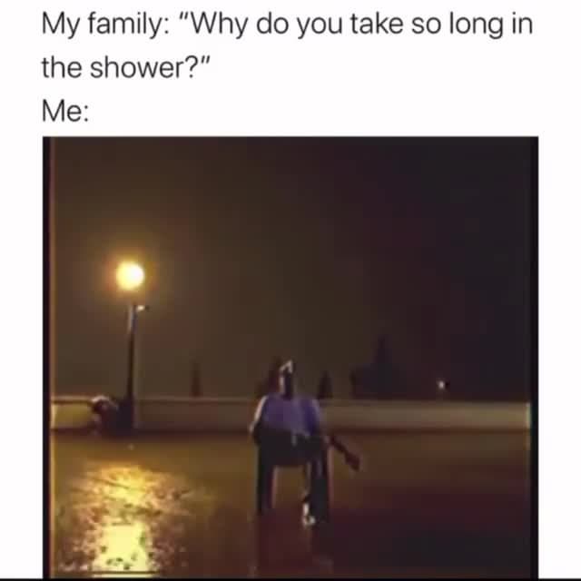Long Shower Deep Thoughts Meme Template | Overthinking in Rain - funny Relatable Moments meme