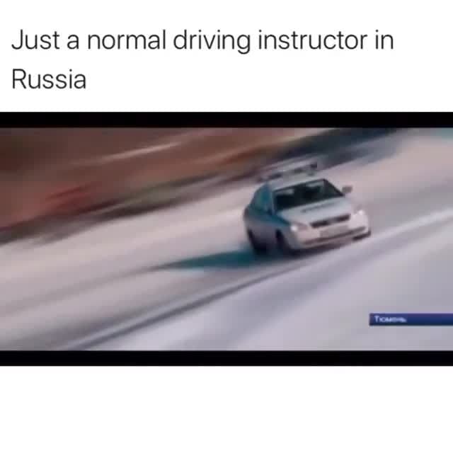Crazy Russian Driving Instructor Stunt Driving Meme Template - funny Comedy meme
