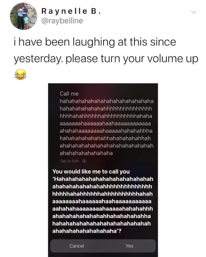 Hilarious Siri Laughter Meme Template | AI Pronounces 'Hahahahaha' - funny Funny Memes meme