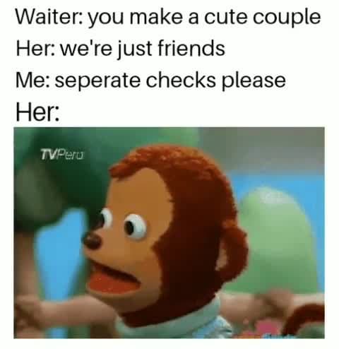 "Separate Checks Please" Shocked Monkey Puppet Reaction Meme Template - funny Funny Meme meme