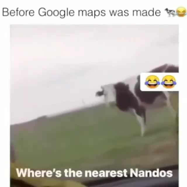 Cow Giving Directions Meme Template - Funny Google Maps Before - funny Comedy meme