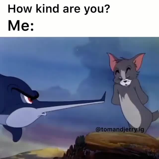 Tom Bending Swordfish Sword Funny Meme Template - funny Cartoon/Animation meme