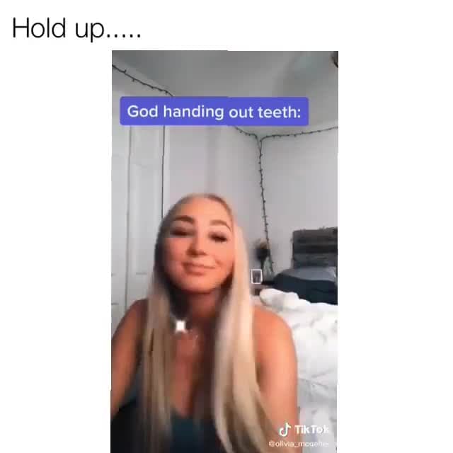 God Handing Out Teeth Meme Template - Hilarious Fake Teeth Reveal - funny Humor meme