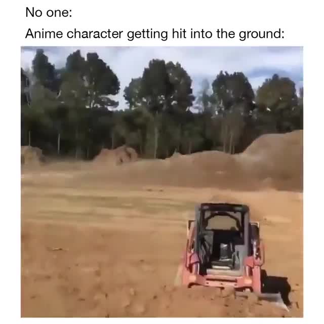 Anime Character Hit Into Ground Meme Template - funny Anime meme