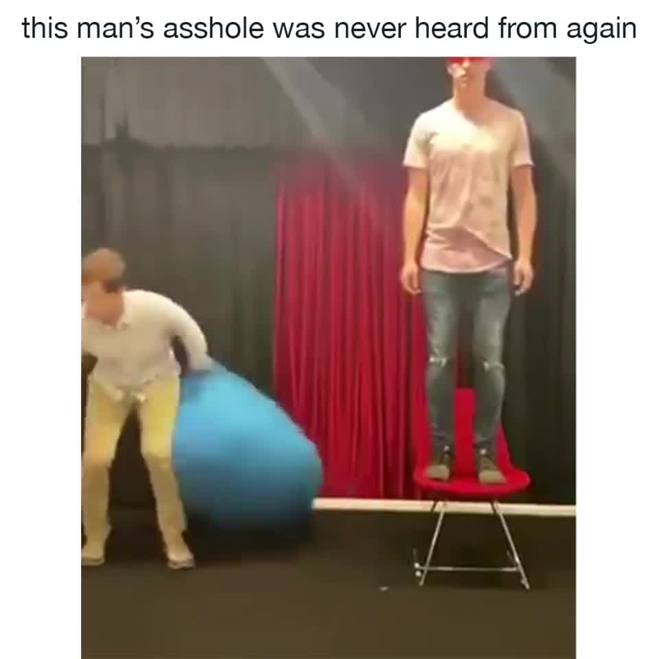 This Man's Asshole Never Heard From Again Meme Template - Epic Jump Fail - funny Comedy meme