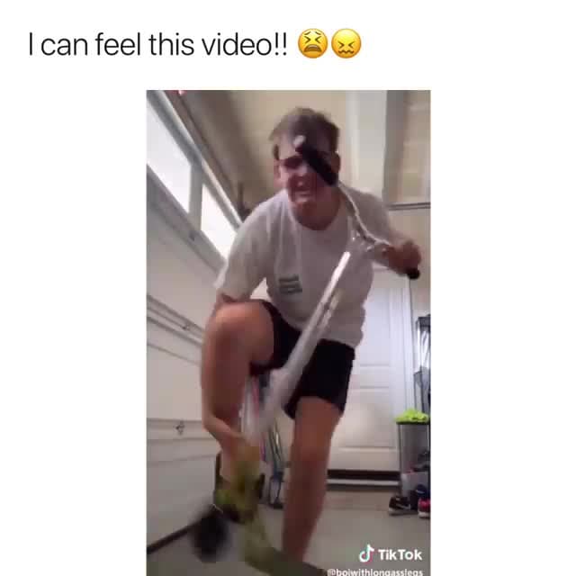 Scooter Fail Leg Hit | Instant Regret Ouch Meme Template - funny Comedy meme