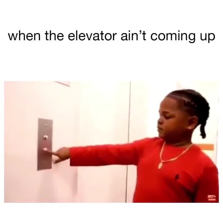 Impatient Kid Pressing Elevator Button Meme Template - funny Reaction Meme meme