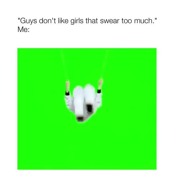 Guys Don't Like Girls Who Swear Too Much - Miley Cyrus Meme Template - funny Reaction Meme meme