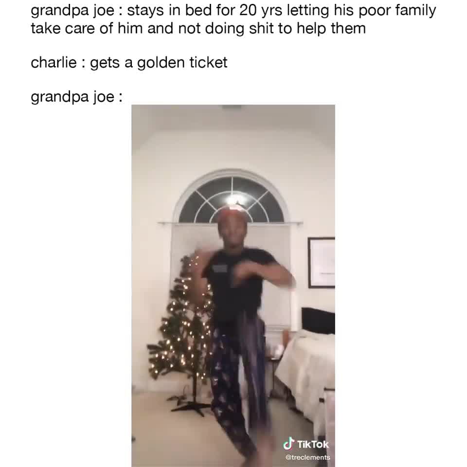 Grandpa Joe Suddenly Dances Meme Template - funny Movie meme
