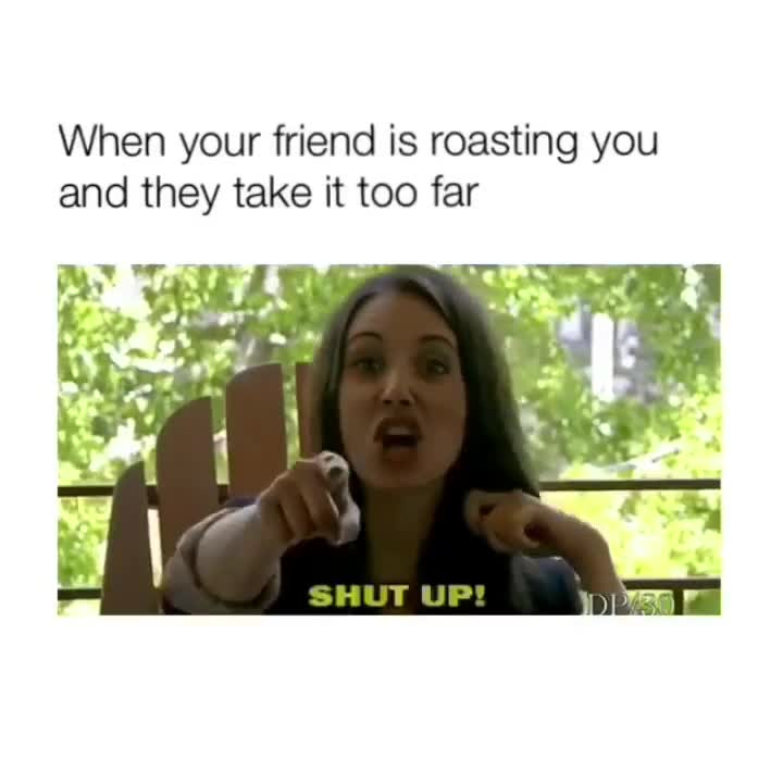 Shut Up! Meme Template - Alison Brie Reaction to Over-The-Top Roasting - funny Reaction Memes meme