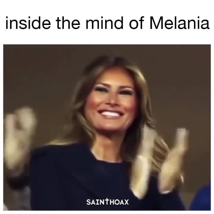 Melania Trump Internal Monologue Meme Template: Clapping to "Lock Him Up!" - funny Political meme