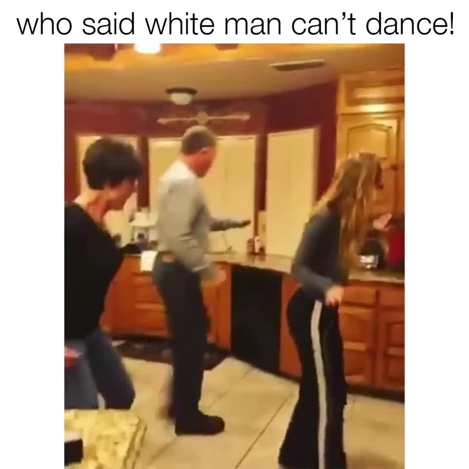 Energetic White Man Dancing Meme Template | Hilarious Kitchen Dance Moves - funny Funny Moments meme