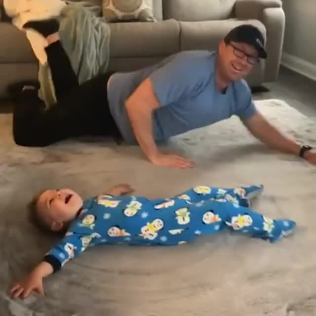 Funny Baby Spinning Around by Dad Meme Template - funny Comedy meme