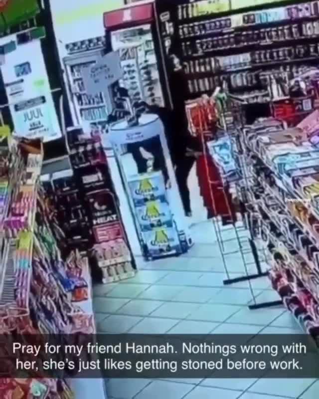 Clumsy Stoned Girl at Work Meme Template - Hilarious Disoriented Employee - funny Relatable Humor meme