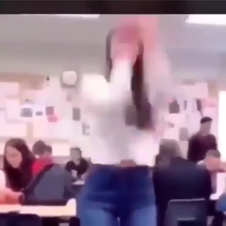 Girl Dancing Energetically in Class Meme Template - funny Funny meme