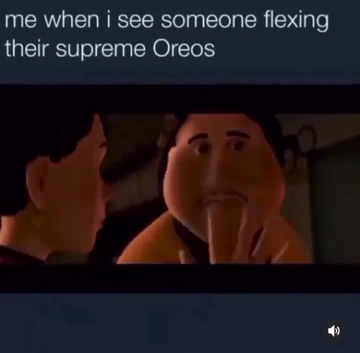 Supreme Oreos Flexing Surprise Meme Template | Monster House Reaction - funny Animated Movie meme