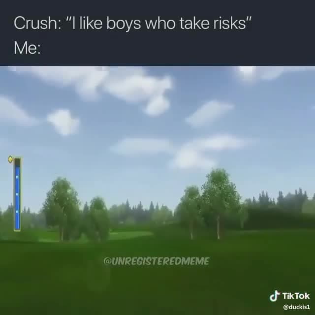 Wii Sports Golf Risky Shot Crush Meme Template - funny Gaming meme