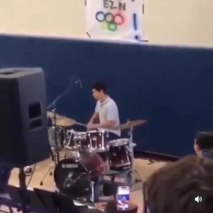 Drummer's Epic Beat Drops, Crowd Goes Wild Meme Template - funny Reaction Memes meme