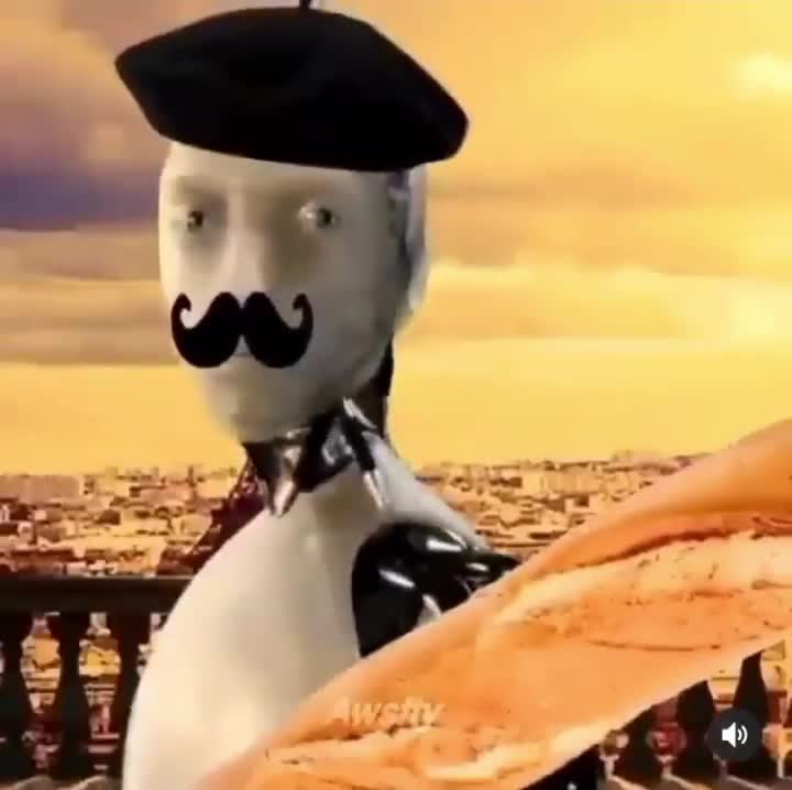 French Robot Saying "Non" Meme Template - funny Reaction Memes meme