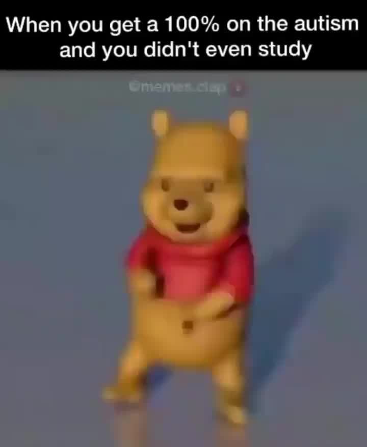 Winnie the Pooh Dancing & Bear Glitch Dance Meme Template - 100% No Study Success - funny Comedy meme