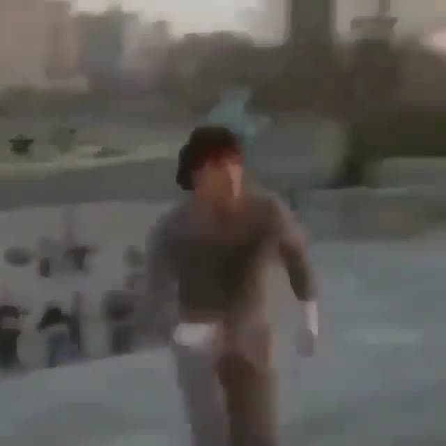 Rocky Balboa Running Steps Meme Template - funny Hollywood Movie meme