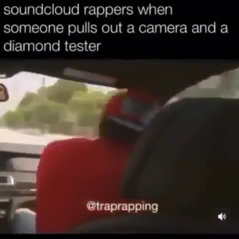 Soundcloud Rapper Diamond Tester Panic Escape Meme Template - funny Comedy meme