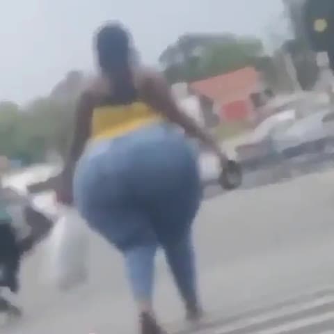 Woman with Very Large Buttocks Walking Away Meme Template - funny Funny meme
