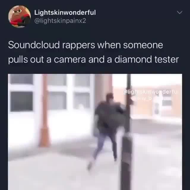 Soundcloud Rapper Runs Away Meme Template - Diamond Tester Panic - funny Comedy meme