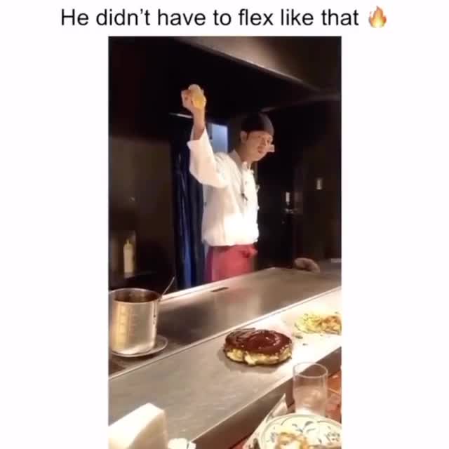 Chef Flexing Biceps Before Sauce | Cooking Skills Meme Template - funny Funny Memes meme