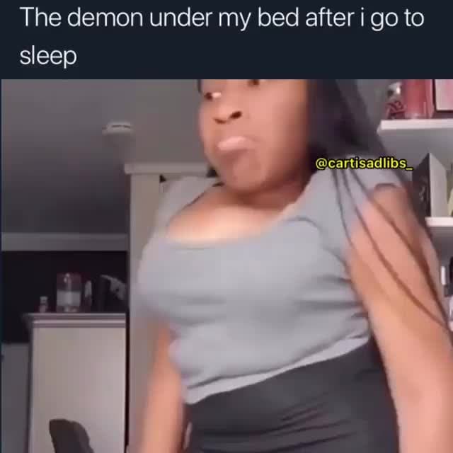 Demon Under My Bed Surprise Meme Template - funny Funny Reaction meme