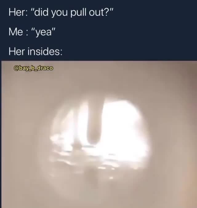 Did You Pull Out? Her Insides Reaction Meme Template - funny Adult Humor meme