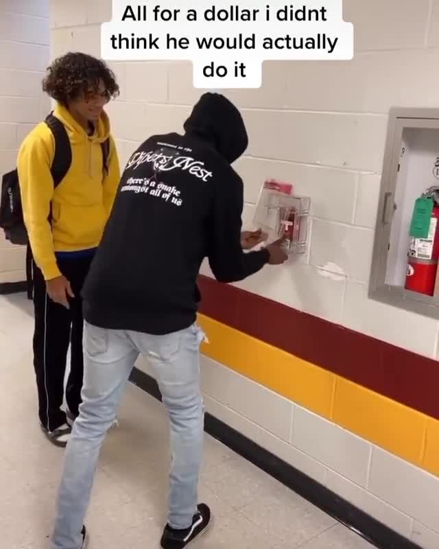 School Fire Alarm Prank for a Dollar Meme Template - funny Funny meme