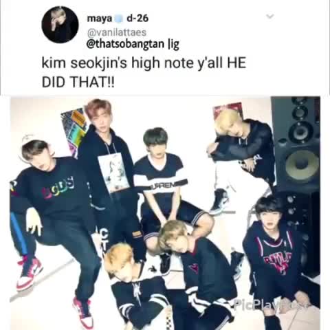 BTS Jin High Note 'HE DID THAT!!' K-Pop Meme Template - funny K-Pop meme