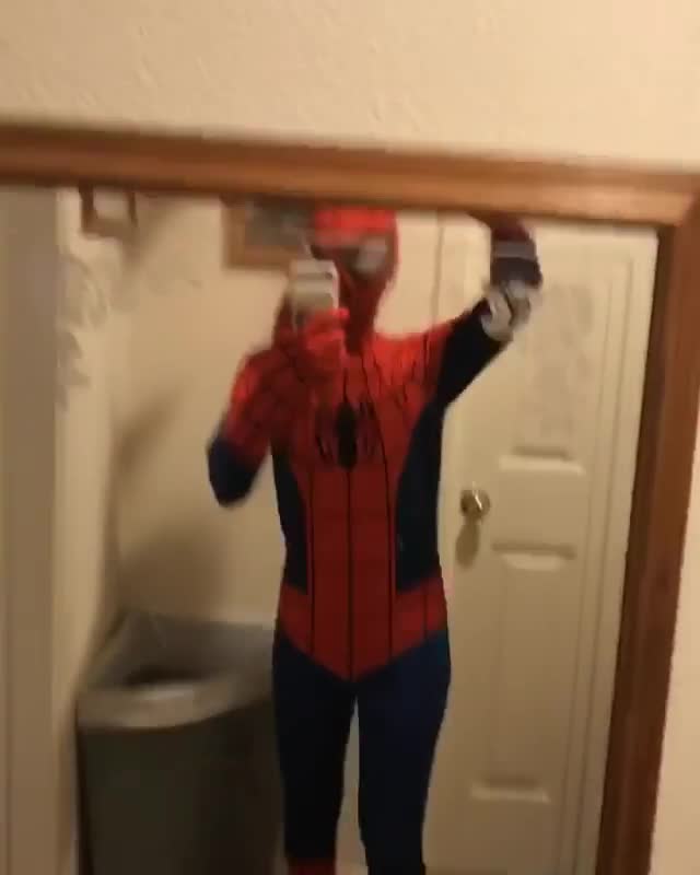 Spider-Man Dance Mirror Selfie Meme Template - funny Comedy meme