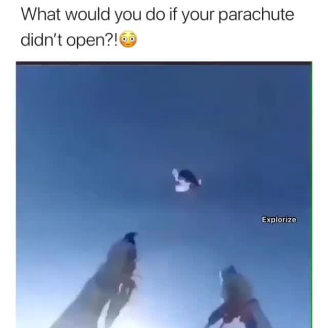 Parachute Not Opening Struggle Meme Template | Skydiving Fail Reaction - funny Funny/Reaction meme
